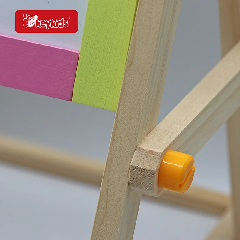 2 IN 1 Easel Chalk Drawing Board Wooden Magentic Whiteboard Blackboard for Kids W12B048B